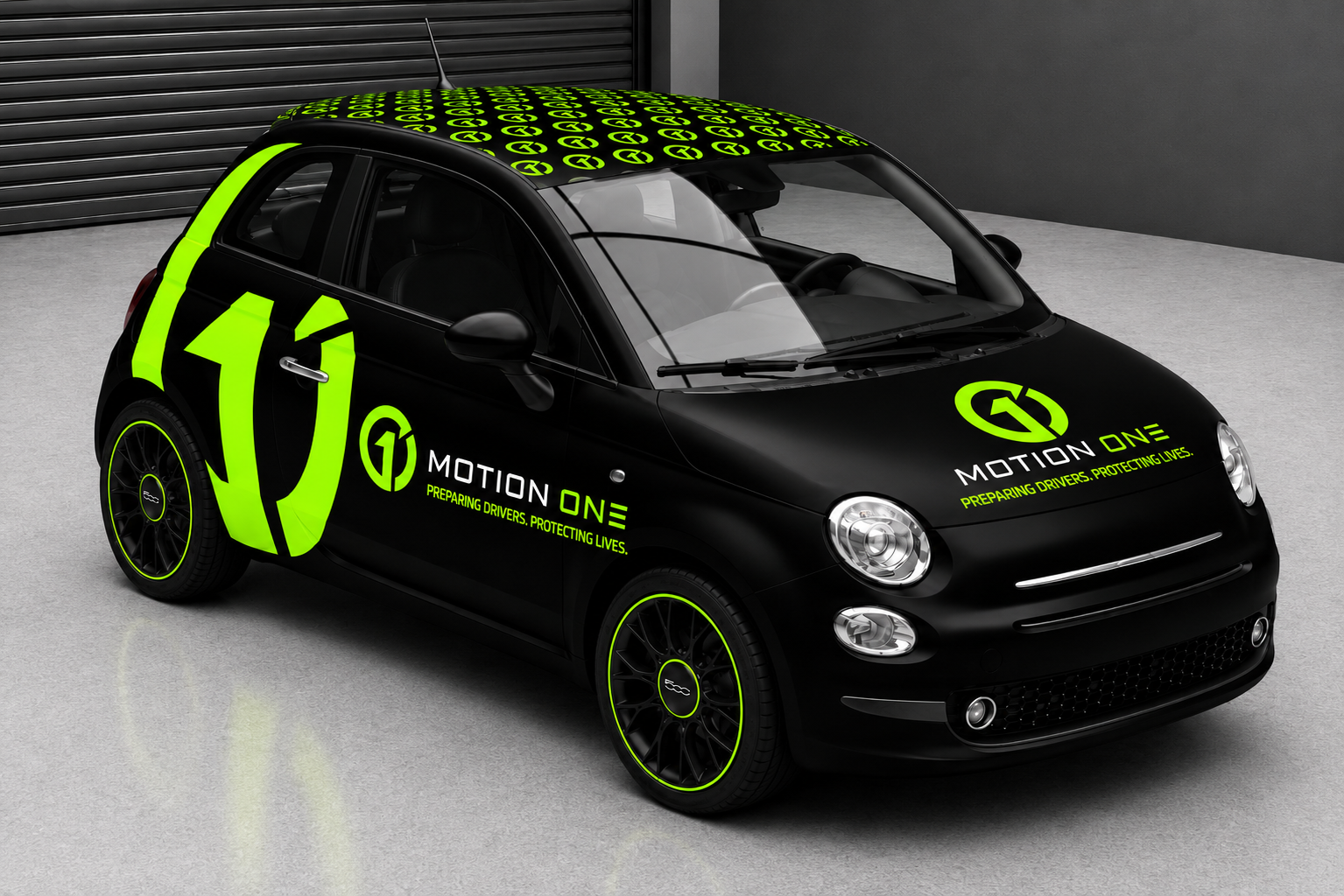Motion One branded Fiat 500 for the Driver Readiness Safety Programme